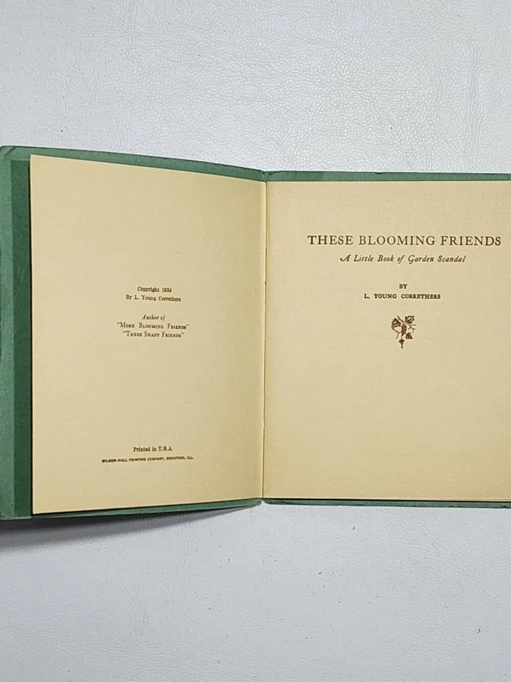 1ST ED These Blooming Friends: A Little Book of Blooming Scandal by Correthers